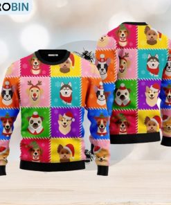 Funny Dog Face Christmas Ugly Christmas Sweater For Men And Women