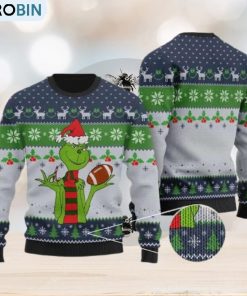 Funny Football Grinch Ugly Christmas Sweater Holiday For Men And Women