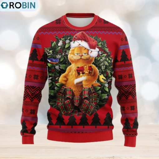 Funny Garfield King Noel Mc Thanksgiving Ugly Christmas Sweater For Men Women