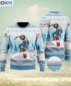 funny-jesus-skateboarding-christmas-ugly-christmas-sweater-gift-for-men-and-women-1