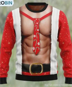 Funny Six Pack Muscle Ugly Christmas Sweater Sweatshirt