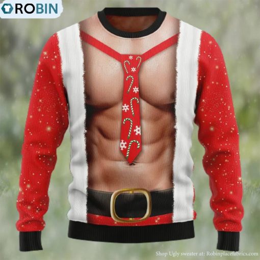 Funny Six Pack Muscle Ugly Christmas Sweater Sweatshirt