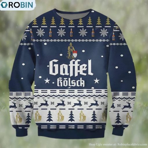 Gaffel Kolsch Beer Ugly Christmas Sweater, Gifts For Beer Lovers