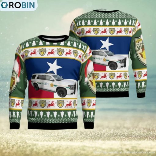 Galveston, Texas, Galveston County Office Car Christmas Ugly Sweater 3D