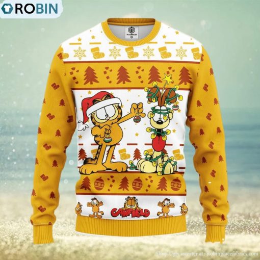 Garfield Ugly Christmas Sweater Amazing Gift Men And Women Christmas Gift