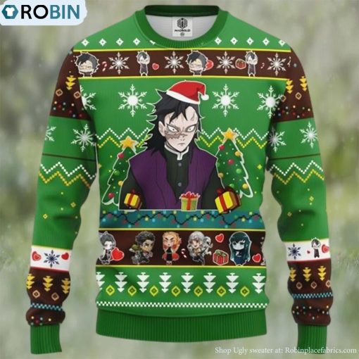 Genya Shinazugawa Demon Slayer Chibi Demon Slayer Ugly Christmas Sweater
