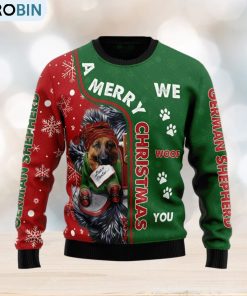 German Shepherd Merry Ugly Christmas Sweater Gift Men Women German Shepherd Merry Ugly Christmas Sweater Gift Men Women