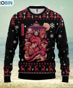 Ghibli Spirited Away Anime Ugly Christmas Sweater Christmas Giift Ghibli Spirited Away Anime Ugly Christmas Sweater Christmas Giift