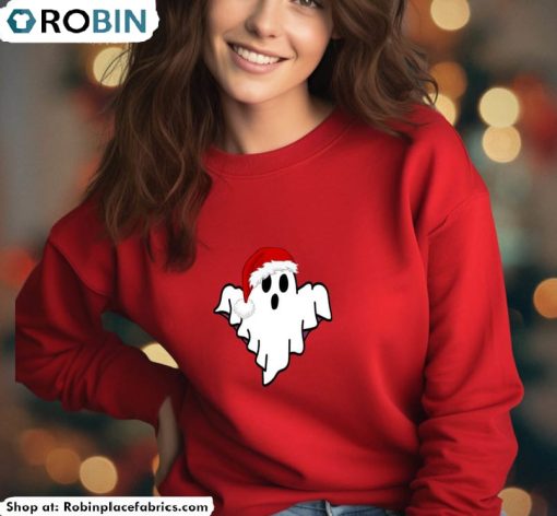 Ghost Christmas Cute Shirt, Ghost Xmas Sweater Crewneck