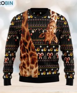 Giraffe Antler Ugly Christmas Sweater Gift Men Women
