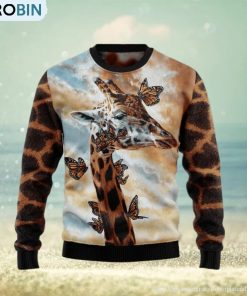 giraffe-butterfly-ugly-christmas-sweater-for-men-women-2