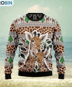 giraffe-wintertime-ugly-christmas-sweater-gift-men-women-1