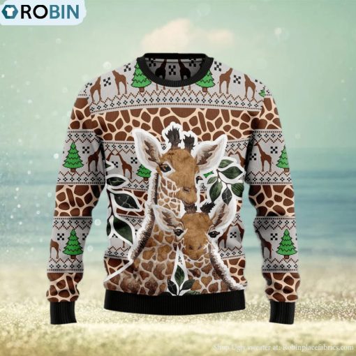 Giraffe Wintertime Ugly Christmas Sweater Gift Men Women