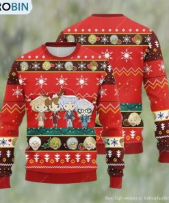 Girls Ugly Christmas Sweater, The Golden Girls Ugly Christmas Sweater 3D For Christmas