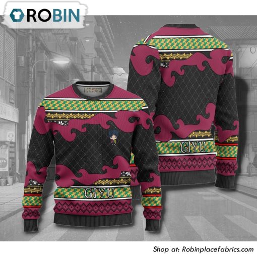 Giyu Demon Slayer Anime Christmas Ugly Sweater