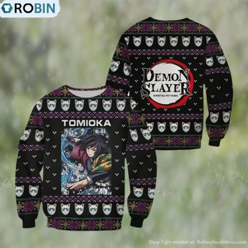 Giyu Tomioka Ugly Christmas Sweater Demon Slayer Anime Xmas Gift