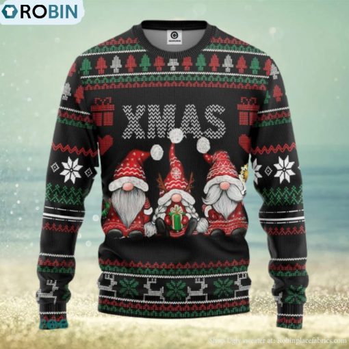 Gnomes Pattern Ugly Christmas Sweater Gift For Men Women