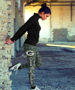 Green Bay Packers Caro Seamless Pattern Womens Sports, Running Leggings Green Bay Packers Caro Seamless Pattern Womens Sports, Running Leggings