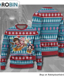 Gundam Chibi Anime Christmas Ugly Sweater