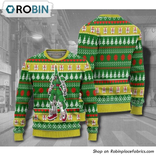 Gundam Pine Tree Anime 3D Printed Ugly Christmas Sweater