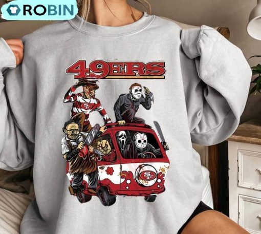 Hallowen San Francisco 49ers Shirt, Nfl Football Sweater Crewneck