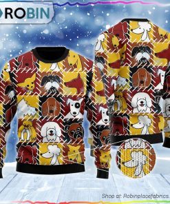 Happy Dogs House Ugly Sweater