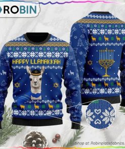 Happy Llamakkah Ugly Christmas Sweater
