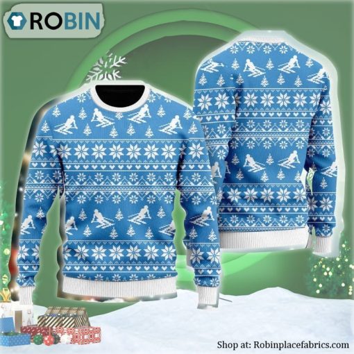 Happy Skiing Winter Sport Ugly Christmas Sweater
