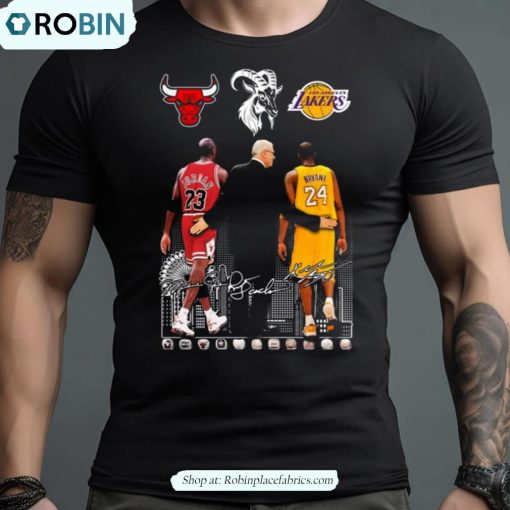 Head Coach Phil Jackson Michael Jordan And Kobe Bryant City Signatures Shirt