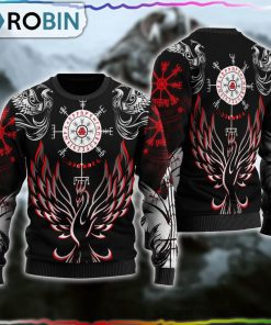 Helm of Awe With Valknut Ugly Christmas Sweater