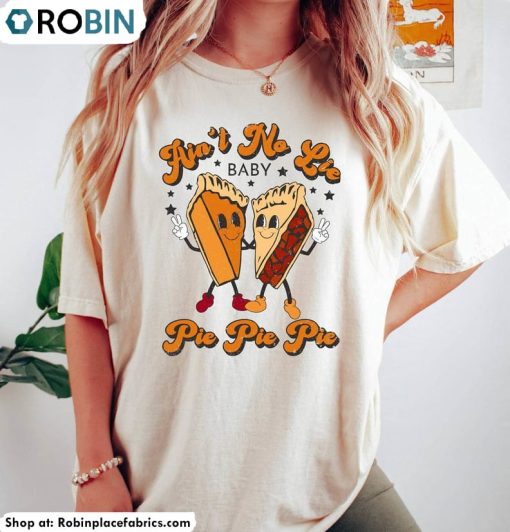 Here For The Pie Trendy Shirt, Thanksgiving Pumpkin Unisex Hoodie Long Sleeve