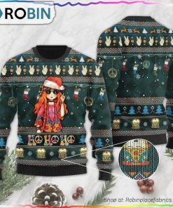 Hippie Lovers Ugly Christmas Sweater