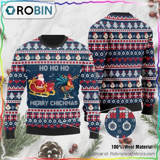 Ho Ho Ho Mery Chickmas Ugly Christmas Sweater