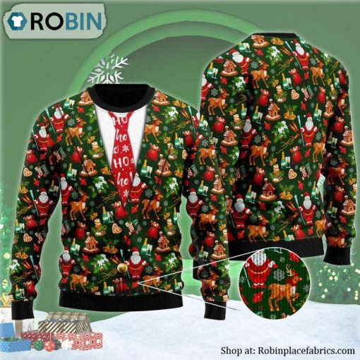 HoHoHo Santa Claus Christmas Night Ugly Christmas Sweater