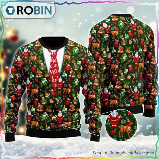HoHoHo Santa Claus Christmas Night Ugly Sweater