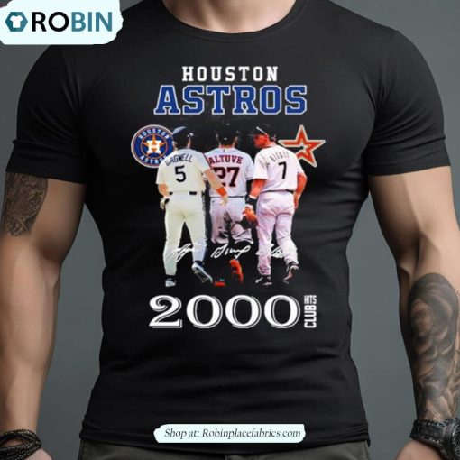 Houston Astros 2000 Hits Club Legend Signatures Shirt
