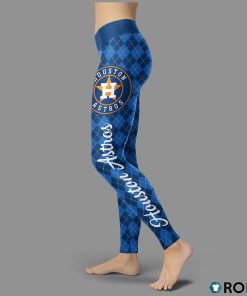 Houston Astros Caro Seamless Pattern Womens Sports, Running Leggings Houston Astros Caro Seamless Pattern Womens Sports, Running Leggings