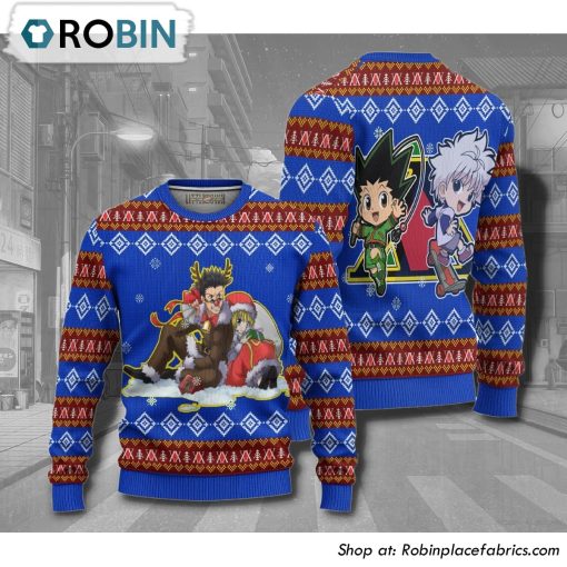 Hunter X Hunter Kurapika X Leorio Anime Christmas Ugly Sweater