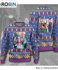 Hunter X Hunter Neon Nostrade Anime 3D Printed Ugly Christmas Sweater Hunter X Hunter Neon Nostrade Anime 3D Printed Ugly Christmas Sweater