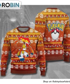 Infernape Pokemon Anime 3D Printed Ugly Christmas Sweater