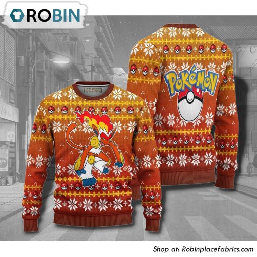 Infernape Pokemon Anime 3D Printed Ugly Christmas Sweater