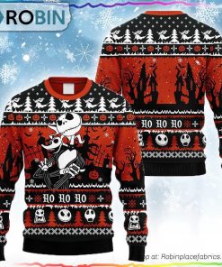 Jack Skellington And Zero Nightmare Before Christmas Ugly Sweater