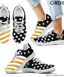 Jacksonville Jaguars America Flag Full Stars Stripes Pattern Sneaker Jacksonville Jaguars America Flag Full Stars Stripes Pattern Sneaker