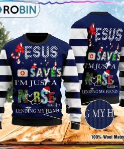 Jesus Saves Ugly Christmas Sweater