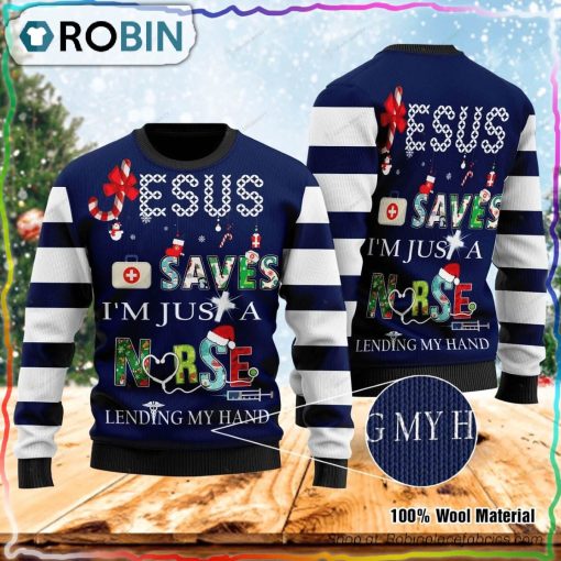 Jesus Saves Ugly Christmas Sweater