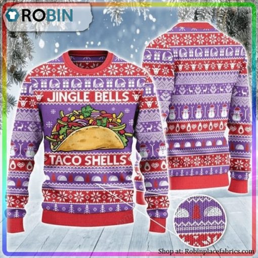 Jingle Bells Taco Shells Ugly Christmas Sweater