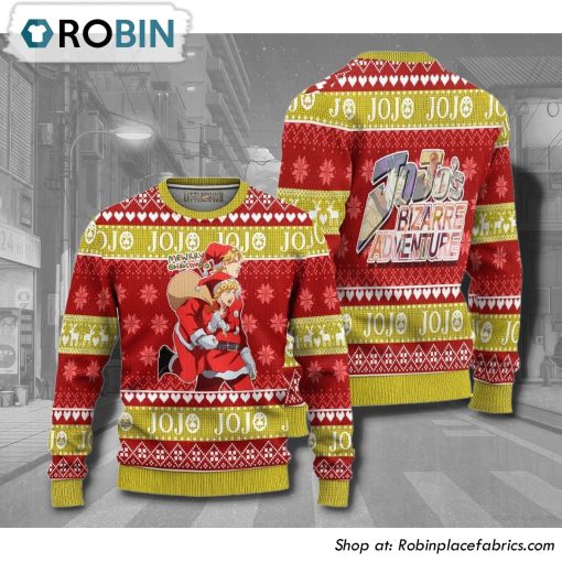 Jojo’s Bizarre Adventure Dio X Giorno Anime 3D Printed Ugly Christmas Sweater