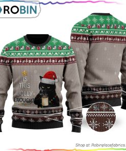Jolly With Coffee Ugly Christmas Sweater
