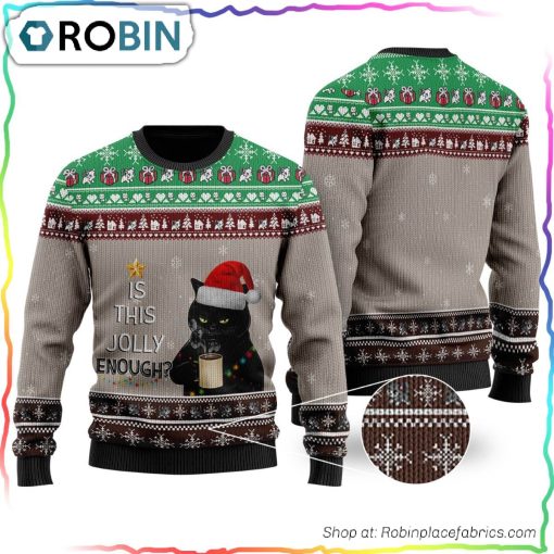 Jolly With Coffee Ugly Christmas Sweater