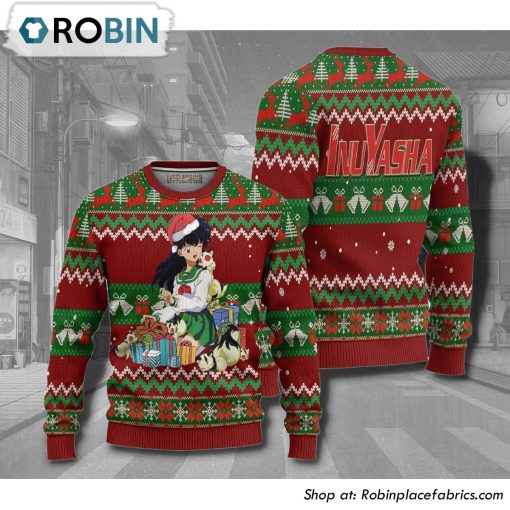 Kagome Inuyasha Anime Christmas Ugly Sweater